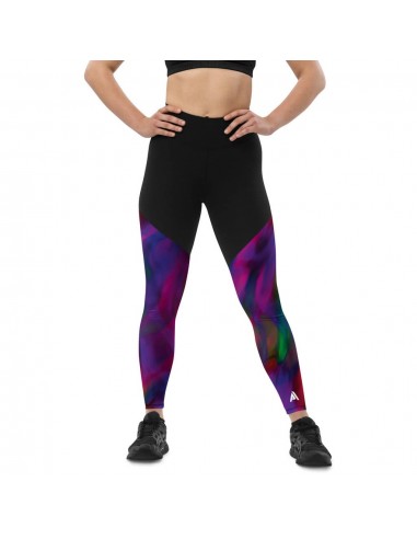 Legging compression femme bi-color noir design violet rose Comment ça marche