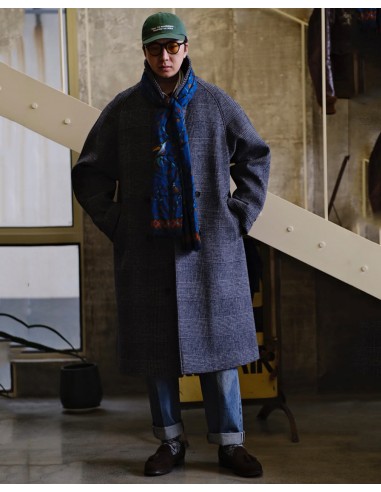 Checked Wool Balmacaan Coat votre