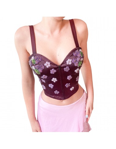 Blumarine 1991 embroidered bustier soldes