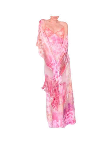 Emanuel Ungaro S/S 1999 silk gown & shawl de l' environnement