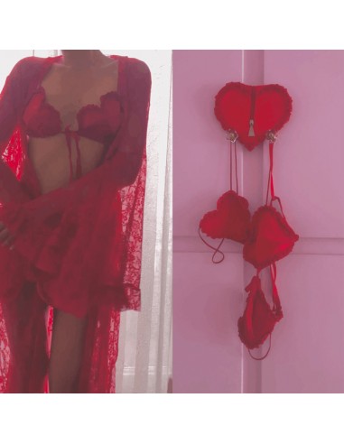 La Perla 2000's heart 3 pieces Lingerie Set online