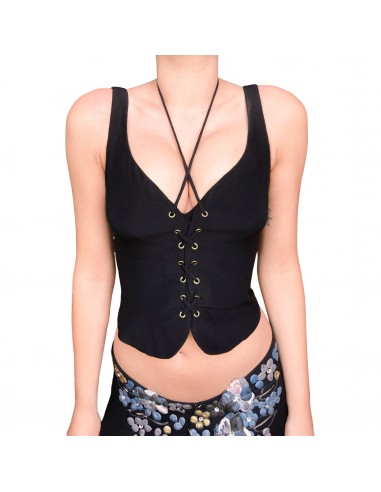 Moschino Couture 90's Black Lace-Up Corset Top Toutes les collections ici