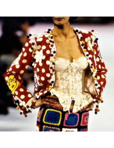 Moschino Couture S/S 1994 lace corset l'évolution des habitudes 