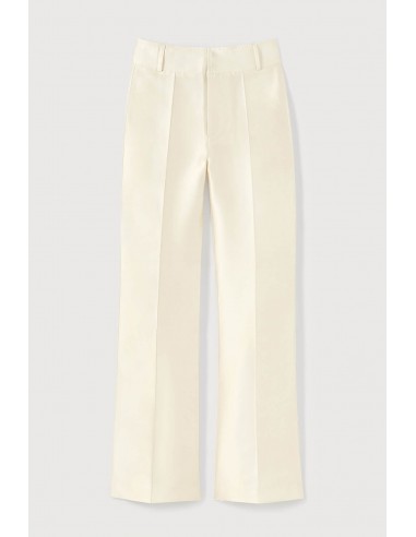 White Satin Flared Pants l'achat 