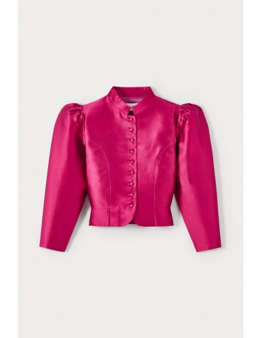 FUCHSIA Satin Puff Sleeve Jacket Fin de série