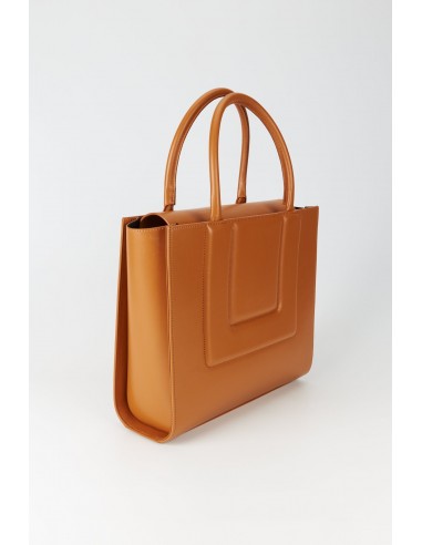 TOBACCO Leather Structured Tote sélection de produits