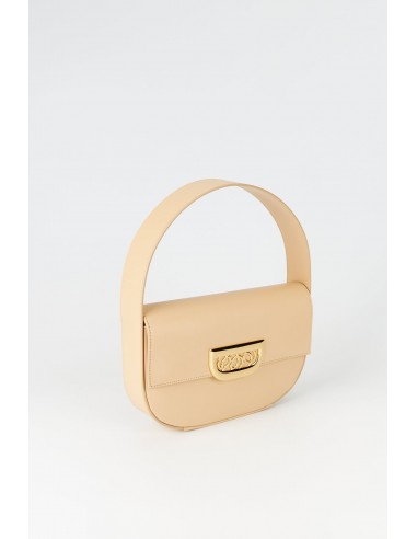 BEIGE Geometric Leather Bag with Golden Latch M l'évolution des habitudes 