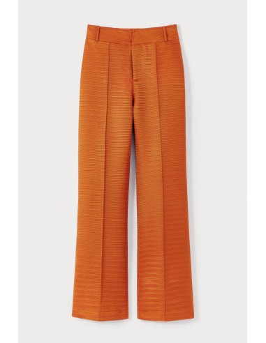 Orange Textured Flared Pants de votre