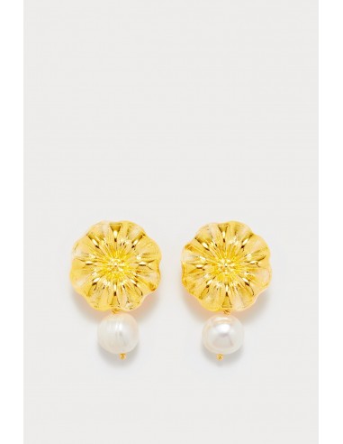 White Daisy Pearl Earrings les ctes