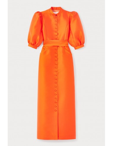 ORANGE Satin Puff Sleeve Maxi Dress prix