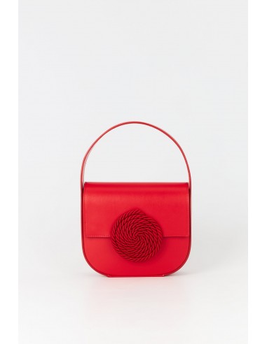 Bright Red Leather Passementerie Handbag le concept de la Pate a emporter 