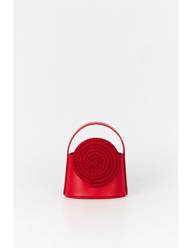 Red Mini Leather Handle Bag with Passementerie Details Economisez 