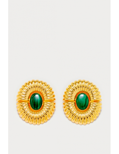 Dark Green Sun Piercing Earrings Economisez 