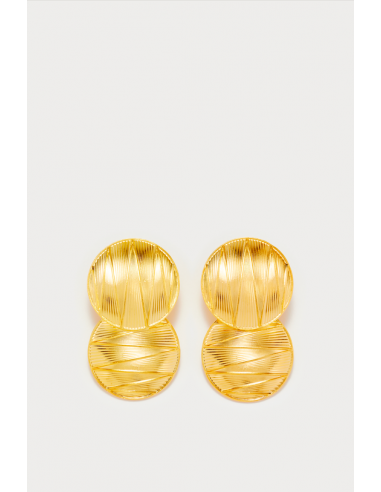 Gold Double Geometric Earrings basket pas cher