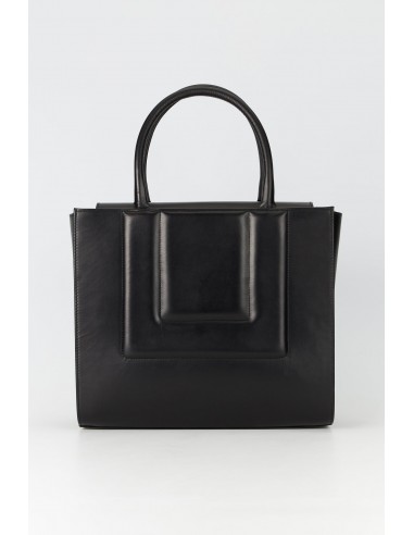 BLACK Leather Structured Tote d'Europe débarque