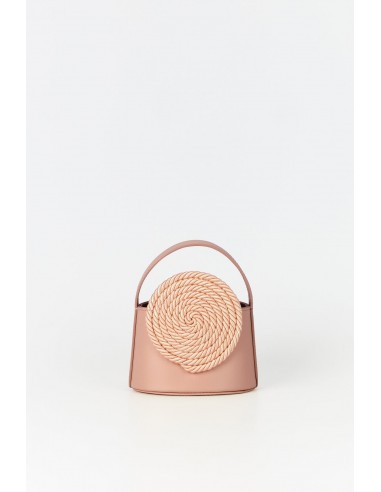 PINK Mini Leather Handle Bag with Passementerie Details en ligne des produits 