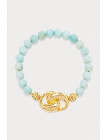 Light blue Beaded Necklace with Gold-Plated Clasp prix pour 