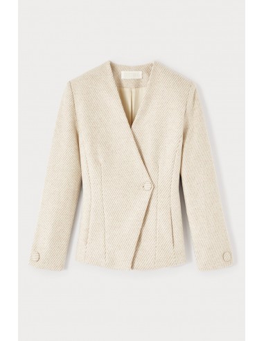 Diagonal Beige Blazer Venez acheter