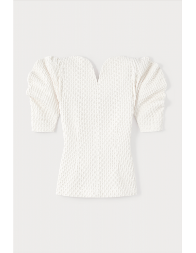 Ivory Top with Puff Sleeves shop