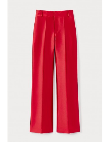 Red Satin Flared Pants Voir les baskets