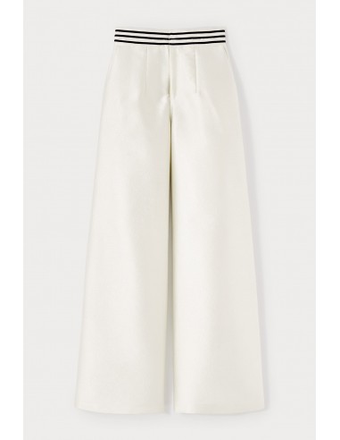 Ecru Wide-leg pants with a tailored fit brillant des détails fins