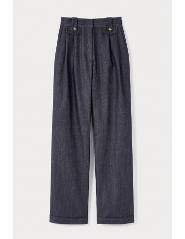 NAVY BLUE High-Waisted Denim Trousers Comparez plus de prix