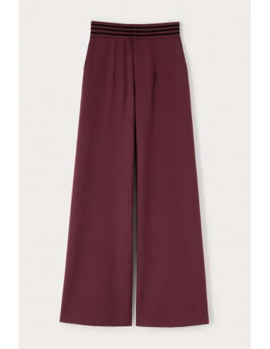 Tailor Burgundy Wide-Leg High-Waisted Trousers 2024