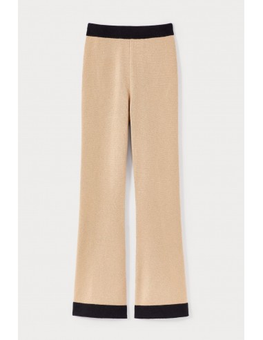 BICOLOR BEIGE & BLACK KNITWEAR PANTS vente chaude votre 