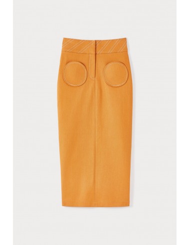 ORANGE Denim Pencil Skirt with Circular Pockets sélection de produits