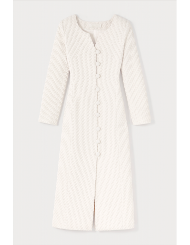 Ivory Longline Textured Coat les ligaments