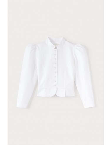 WHITE Popelin Puff Sleeve Shirt acheter en ligne