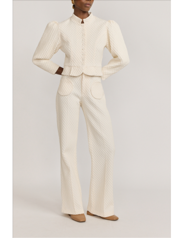 Ivory Puff Sleeve Jacket vente chaude votre 