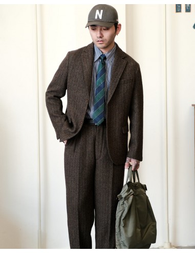 Herringbone Tweed Tapered Trousers de l' environnement