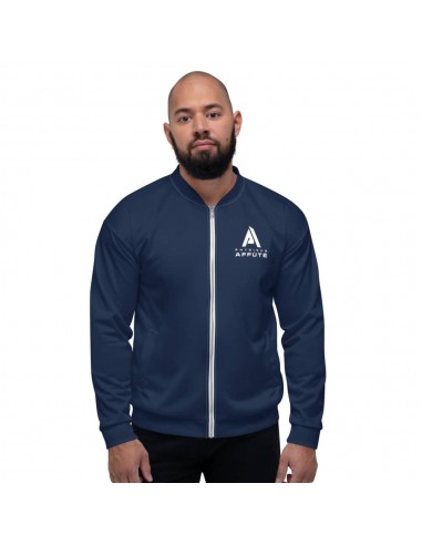 Veste de bombardier bleue homme Physique Affûté ou a consommer sur place