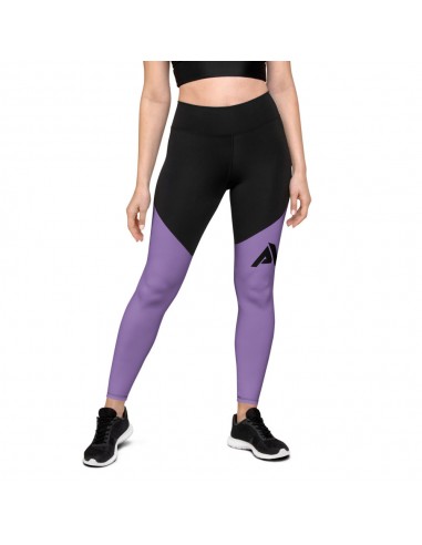 Legging sport femme bi-color noir violet est présent 