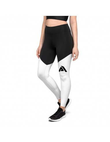 Legging sport femme bi-color noir-blanc En savoir plus