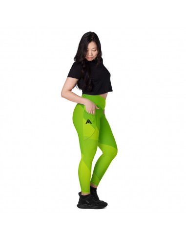 Legging sport femme avec poches vert design votre