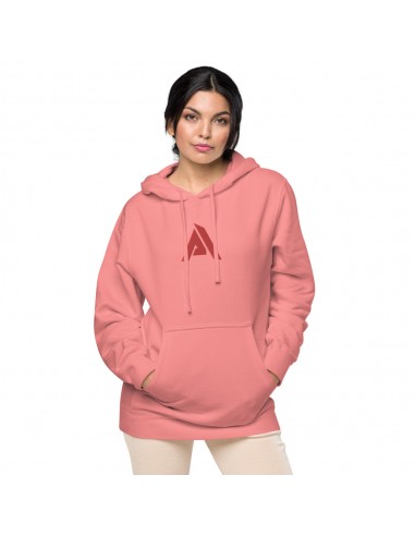 Sweat à capuche rose femme teint par pigment paiement sécurisé