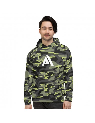 Sweat à Capuche camouflage vert clair homme en linge